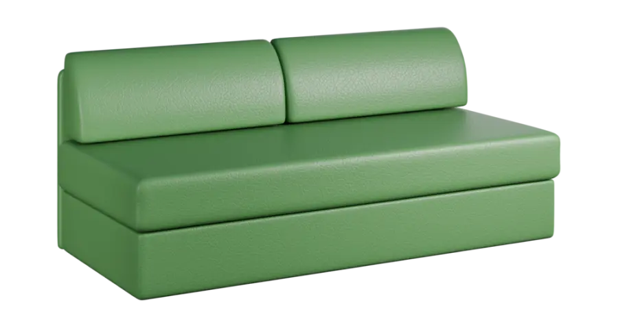 MARIANA S OPĚRKOU rošt, válenda celočalouněná, koženka HOLY Z 2 - koženka zelinkavá